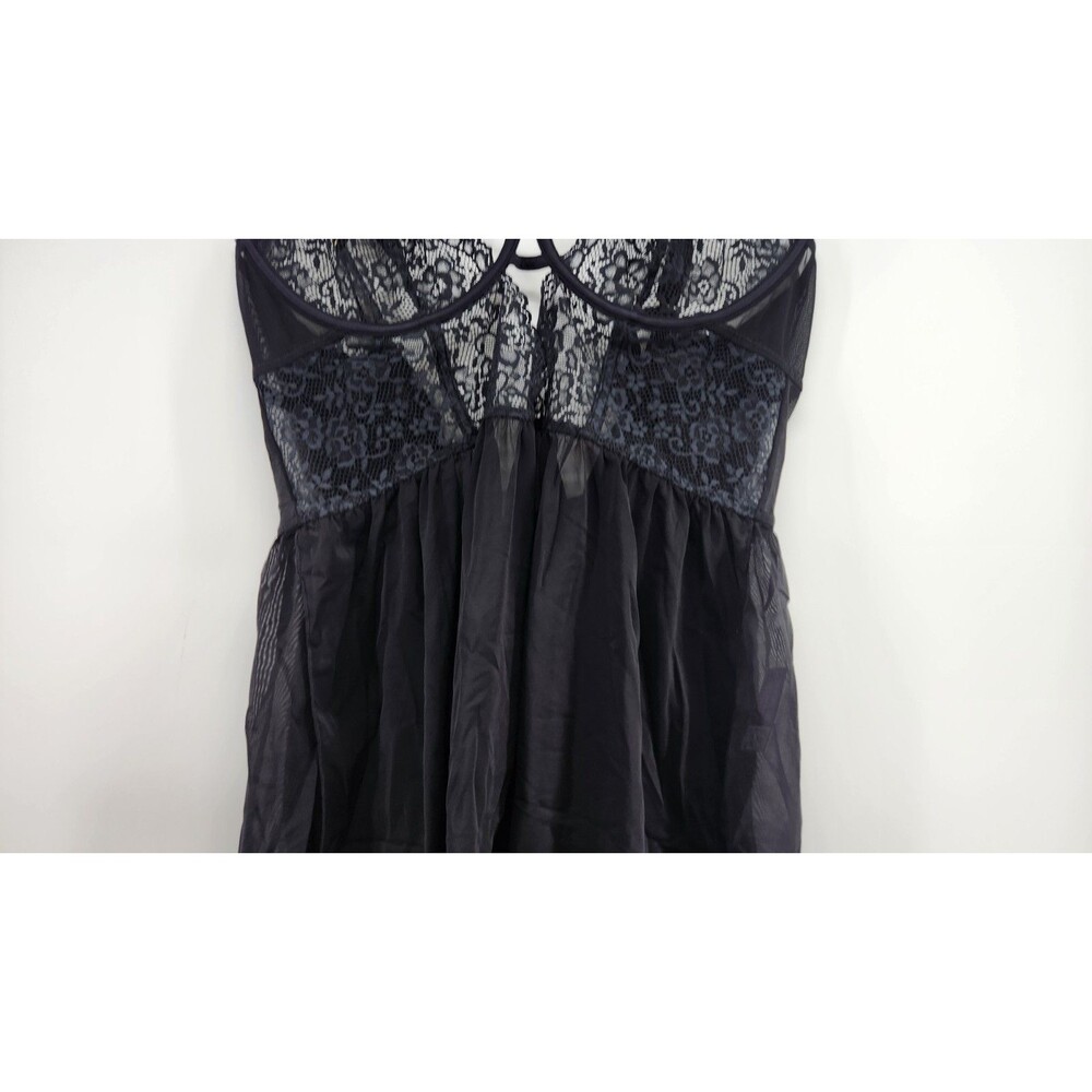 Adore Me Women's‎ 2X Jet Black Rae Babydoll Lingerie Sleepwear NWT - Picture 4 of 9